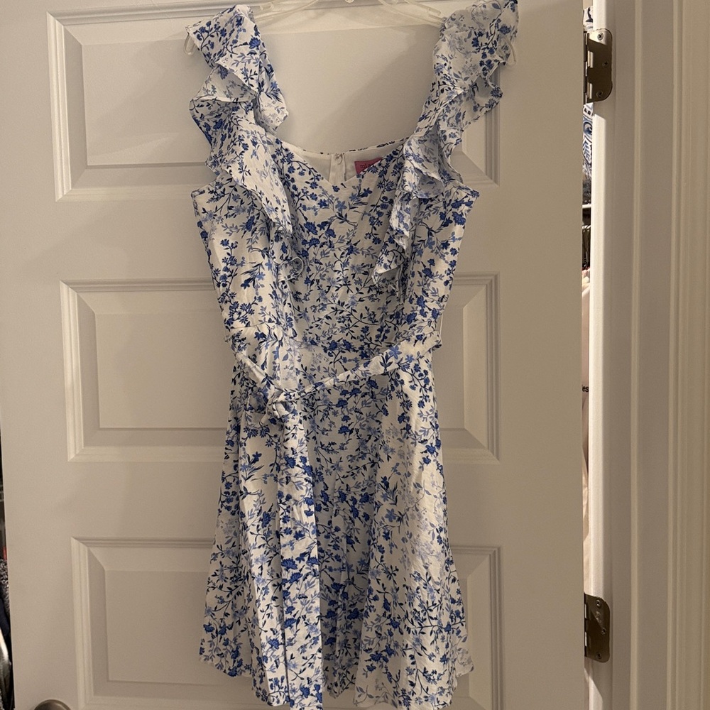 Francesca's Collections Blue Floral Dress